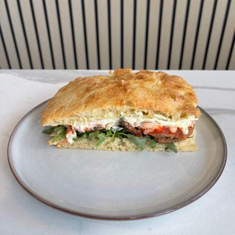 Focaccia Sandwich - Eggpant Parm